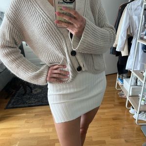 Meshki White Mini Skirt